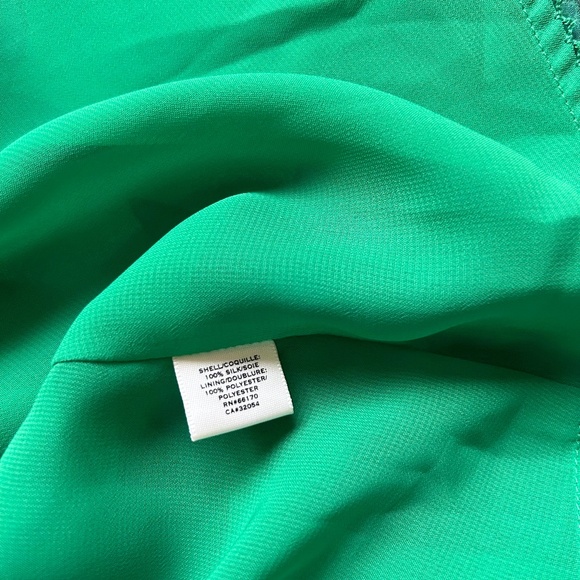 Anthropologie Moulinette Soeurs 100% Silk Green Turtle Indie Boho Dress 2 - Picture 8 of 12